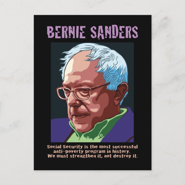 Cartão Postal Bernie Sanders (Frente)