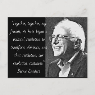 Cartão Postal Bernie Sanders Cita Nostalgia Política