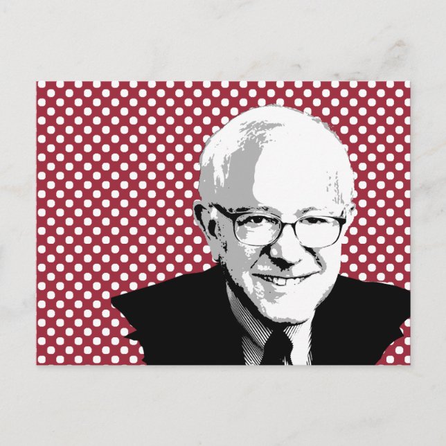 CARTÃO POSTAL BERNIE SANDERS POP ART (Frente)