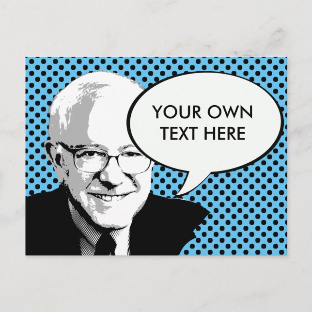 CARTÃO POSTAL BERNIE SANDERS POP ART (Frente)