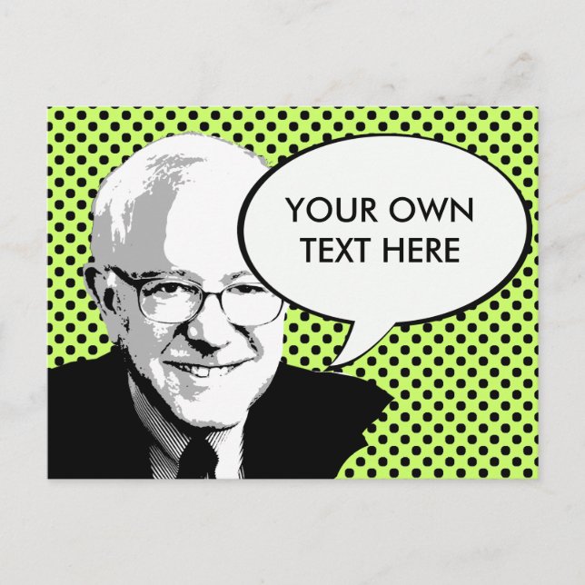 CARTÃO POSTAL BERNIE SANDERS POP ART (Frente)