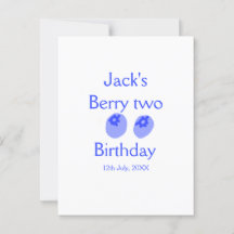 Berry dois aniversariantes de bagas azuis