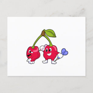 Cartão Postal Berry no jogo Darts com dardo