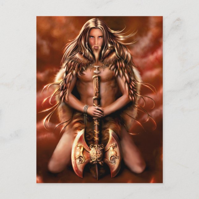 Cartão Postal Berserker Postcard 1, de Nellis Eketorp (Frente)