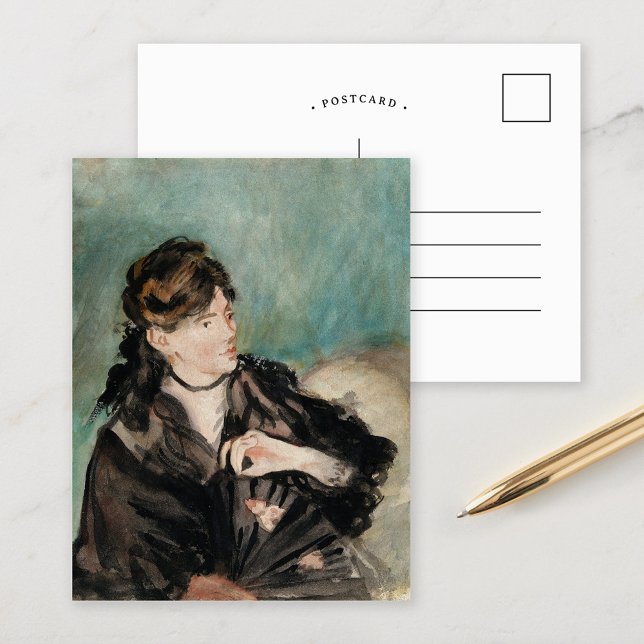 Cartão Postal Berthe Morisot com um Leque (Criador carregado)