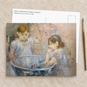 Cartão Postal Berthe Morisot - Crianças na Bacia