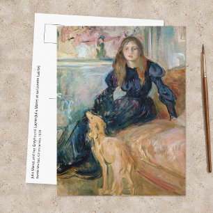 Cartão Postal Berthe Morisot - Julie e seu galgo Laerte