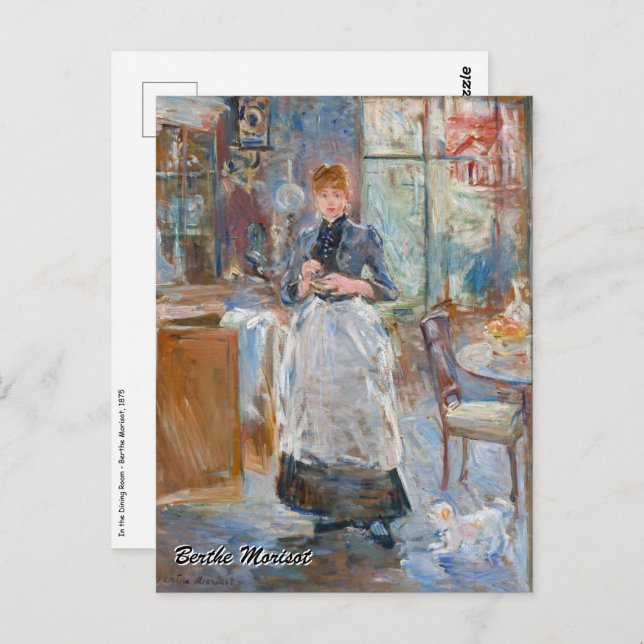 Cartão Postal Berthe Morisot - Na Sala De Jantar (Frente/Verso)