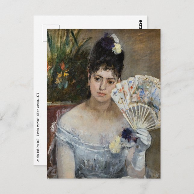 Cartão Postal Berthe Morisot - No Bal (Frente/Verso)
