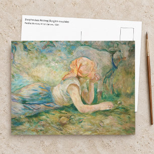 Cartão Postal Berthe Morisot - Pastora Reclinada