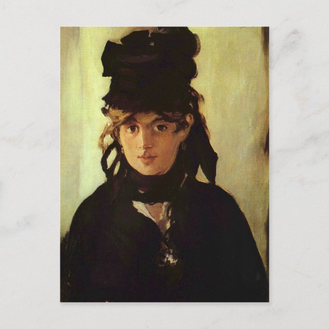 Cartão Postal Berthe Morisot por Edouard Manet (Frente)