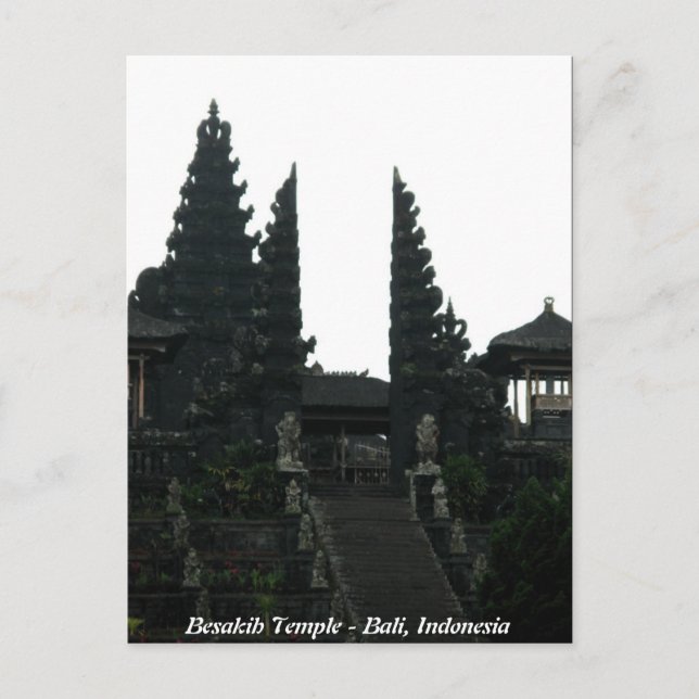 Cartão Postal Besakih Temple Bali Indonésia (Frente)