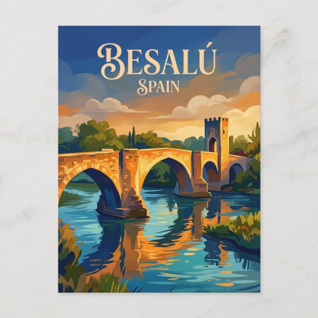 Cartão Postal Besalú Espanha (Frente)