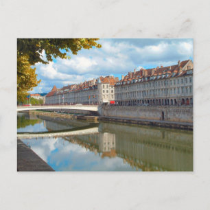 Cartão Postal Besançon ao longo do riverbank