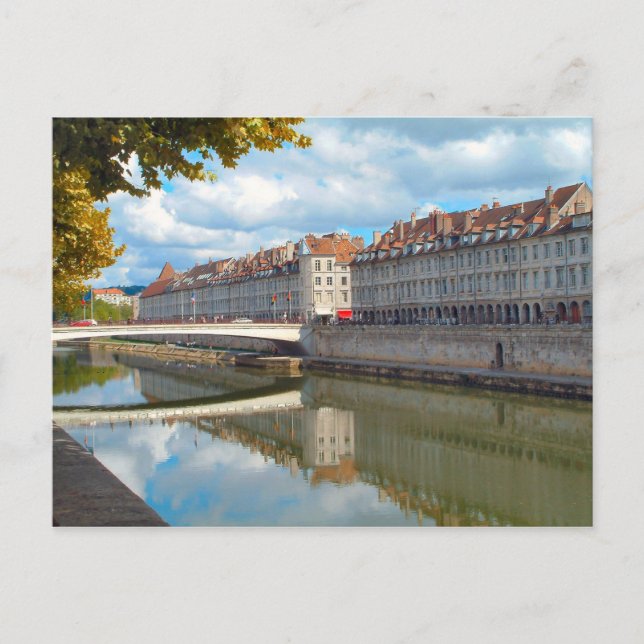 Cartão Postal Besançon ao longo do riverbank (Frente)