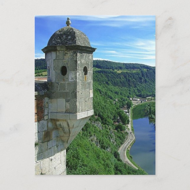 Cartão Postal Besançon, Citadel e o rio (Frente)