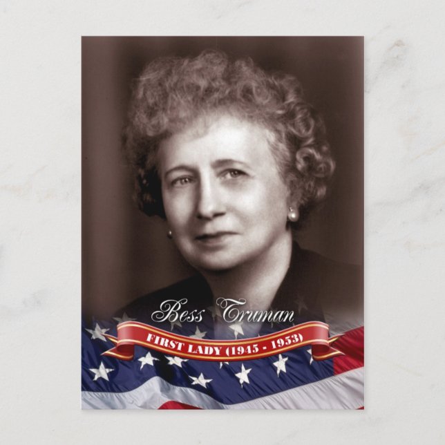Cartão Postal Bess Truman, Primeira-dama dos EUA (Frente)