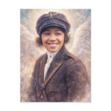 Bessie Coleman Portrait Painting - Angelcore Style