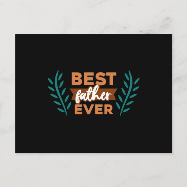 Cartão Postal Best Father Ever (Frente)