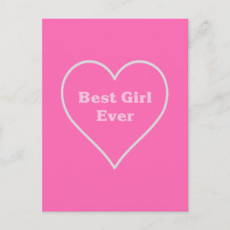 Cartão Postal Best girl ever