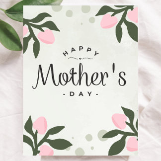 Cartão Postal Best Mom Ever Floral Mother’s Day Card