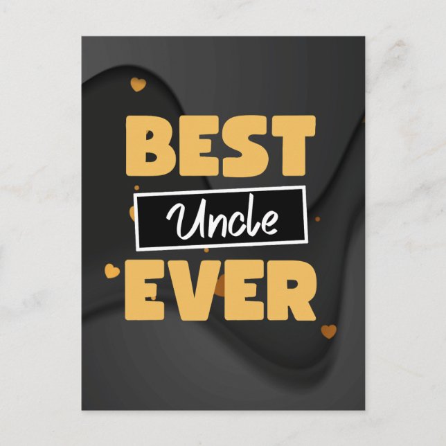 Cartão Postal Best Uncle ever (Frente)