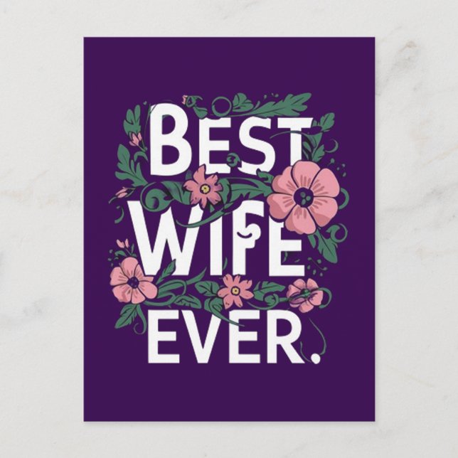 Cartão Postal Best Wife ever (Frente)