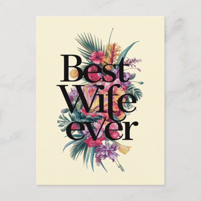 Cartão Postal Best wife ever  (Frente)