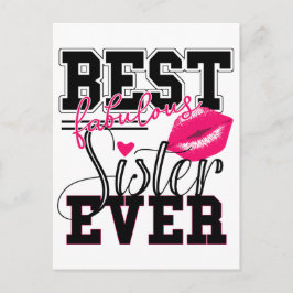 Cartão Postal beste Schwester der Welt Grusskarte Geburtstag