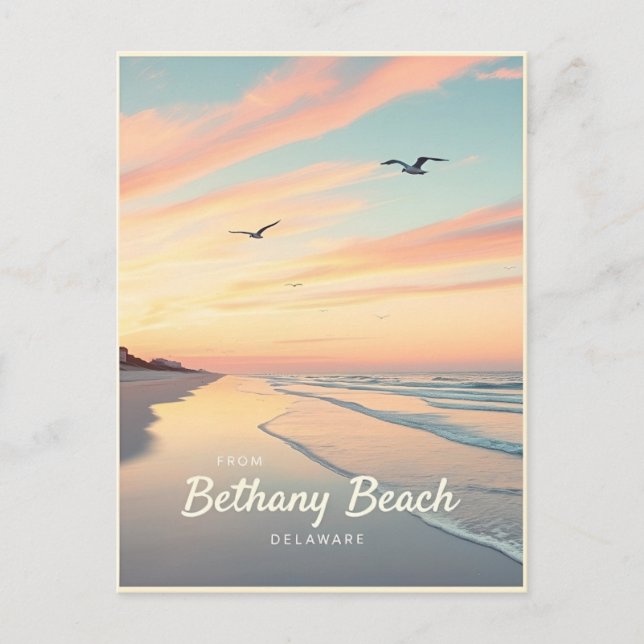 Cartão Postal Bethany Beach, Delaware – Quiet Beachscapes (Frente)
