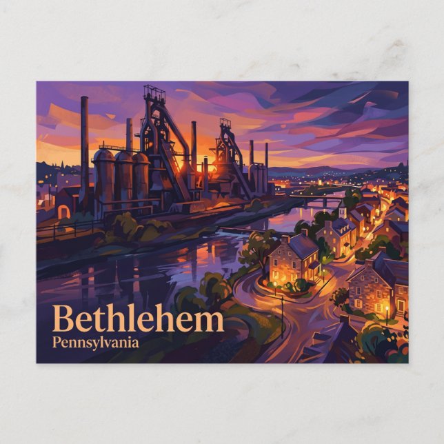 Cartão Postal Bethlehem Histórico EUA (Frente)