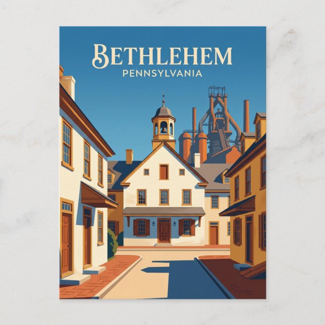 Cartão Postal Bethlehem Histórico EUA (Frente)