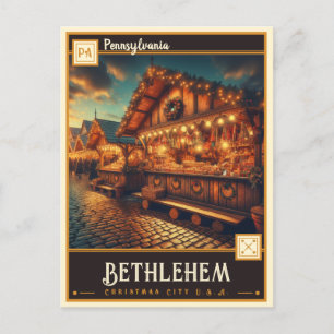 Cartão Postal Bethlehem, Pensilvânia Vintage