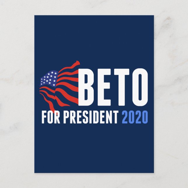 Cartão Postal Beto O'Rourke para o Presidente 2020 (Frente)