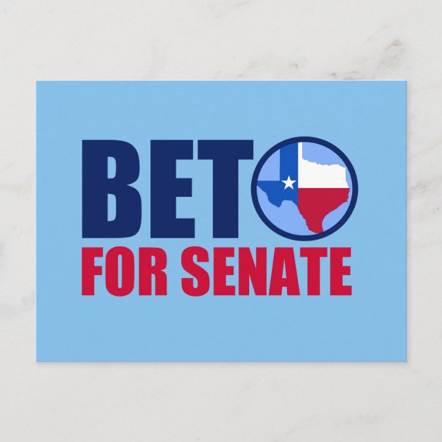 Cartão Postal Beto para o Senado do Texas 2018 (Frente)