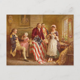 Cartão Postal Betsy Ross, 1777 (História Americana) (Patriota do