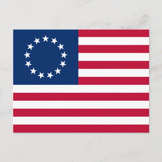 Cartão Postal Betsy Ross American Flag (Frente)