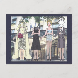 Cartão Postal Betty, Art Deco Bride de 1928 Paper Doll Postcard