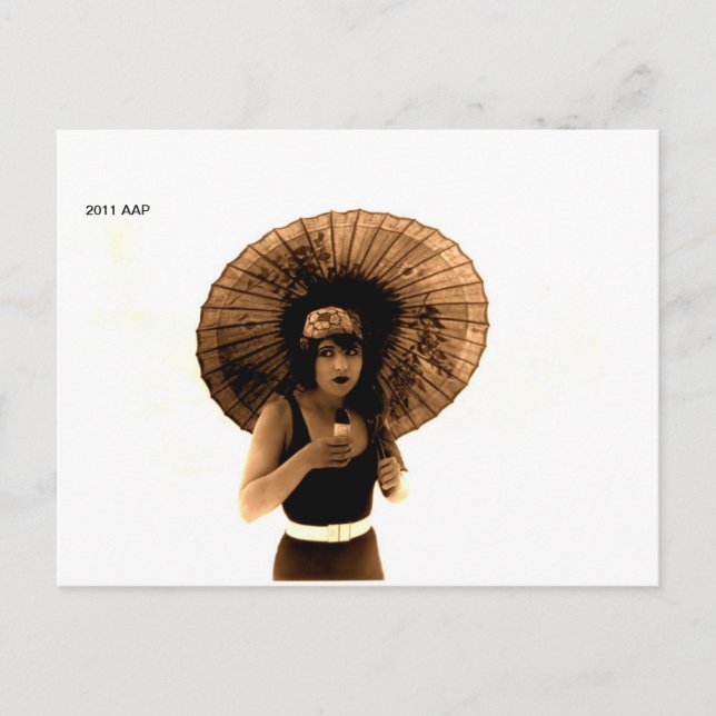 Cartão Postal Betty Compson beleza em maiô (Frente)