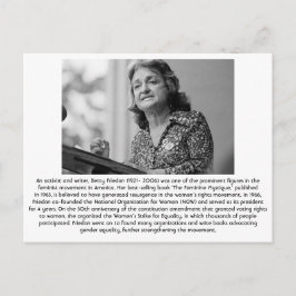 Cartão Postal Betty Friedan - feminista