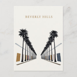 Cartão Postal Beverly Hills Palm Tree Shopping Art