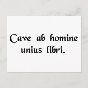 Cartão Postal Beware of anyone who has just one book.