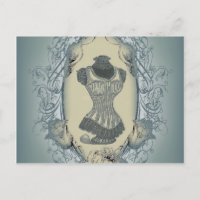 biampunk victorian floral wreath corset