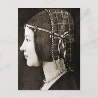 Cartão Postal Bianca Sforza por Leonardo da Vinci