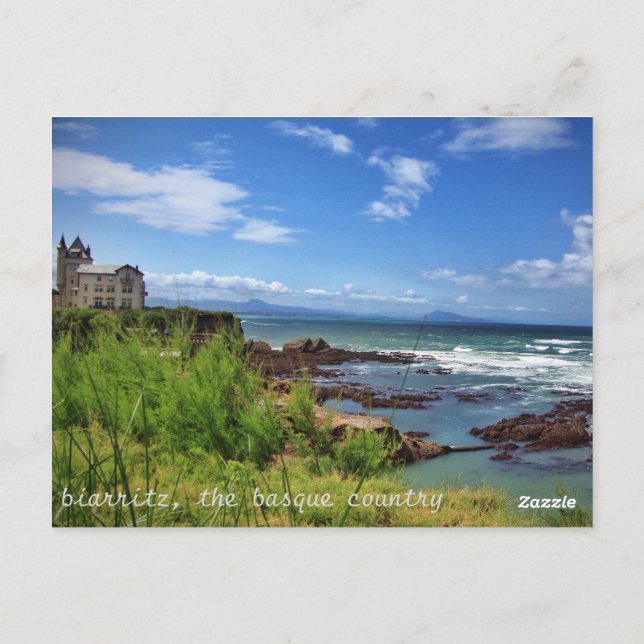 Cartão Postal Biarritz, País Basco (Verso)