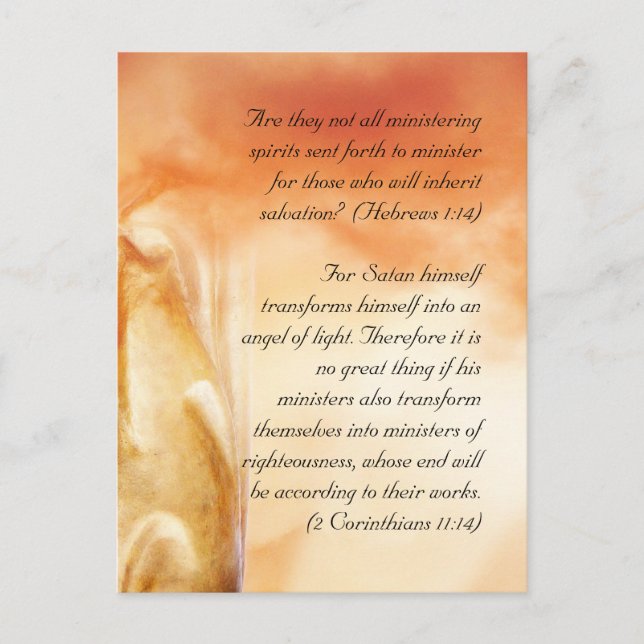 Cartão Postal Bíblia, anjos (Frente)