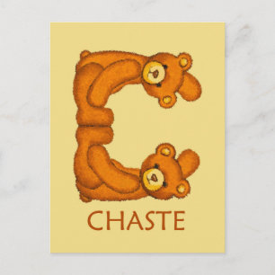 Cartão Postal Bíblia Bears ~ Chaste Scripting ~ Flashcard