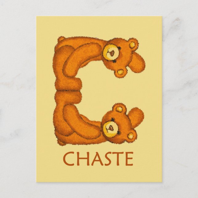 Cartão Postal Bíblia Bears ~ Chaste Scripting ~ Flashcard (Frente)