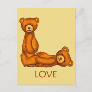 Cartão Postal Bíblia Bears~Love Jehovah~Escritura~Placa