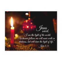 Bíblia de Natal Inspiracional Verse, John 8:12